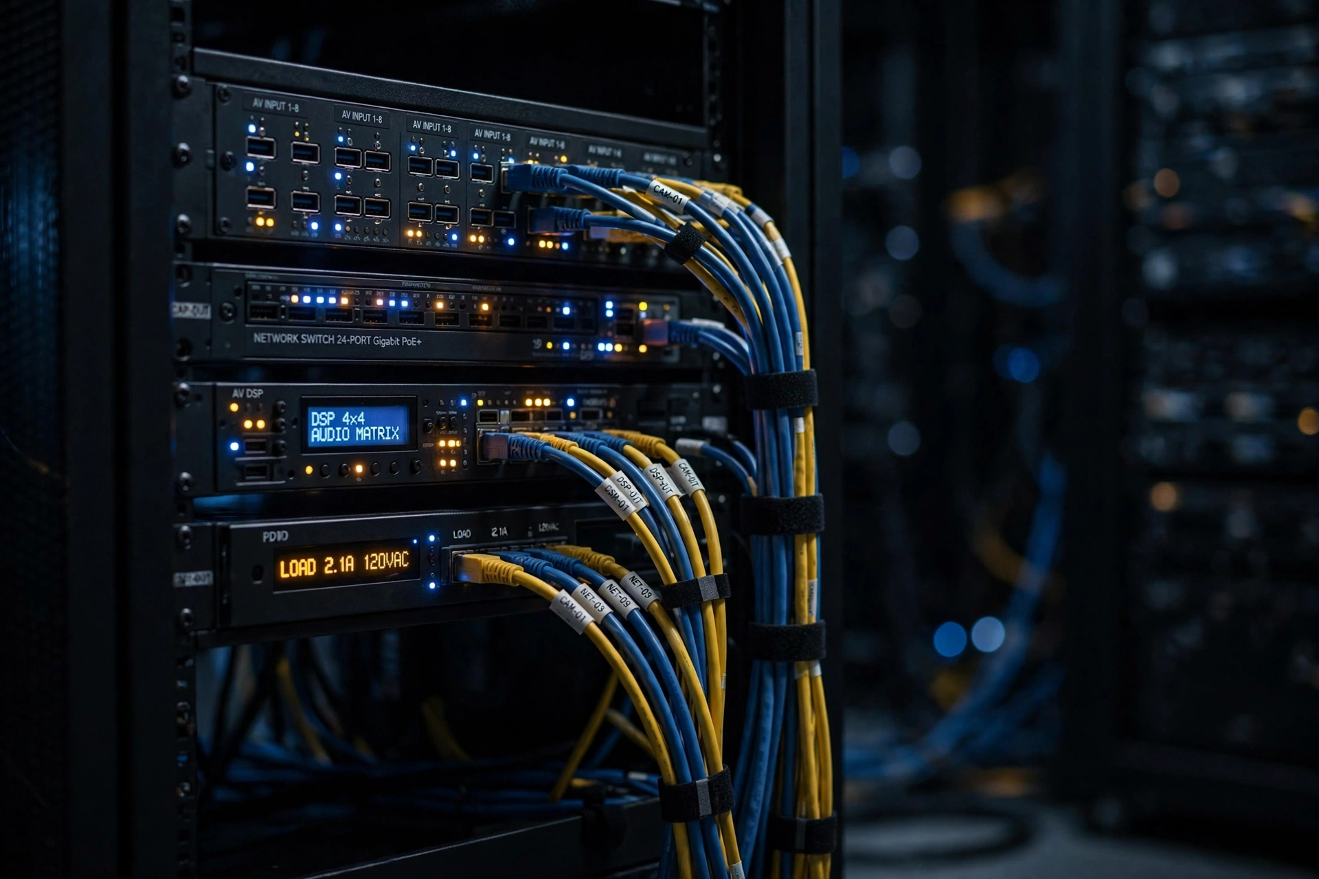 Network equipment rack - structured cabling Alberta