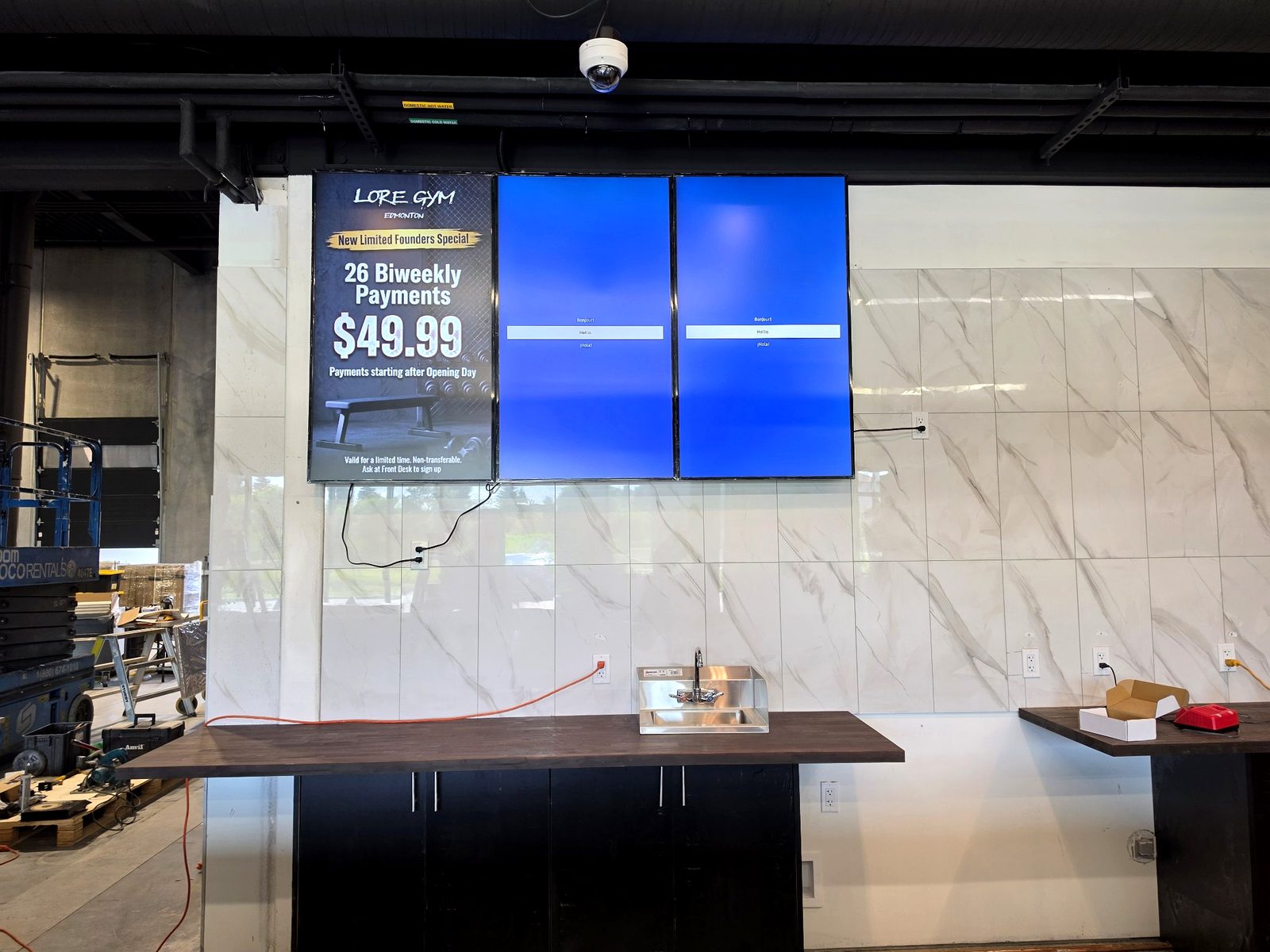 Digital menu board wall Edmonton - restaurant displays Alberta