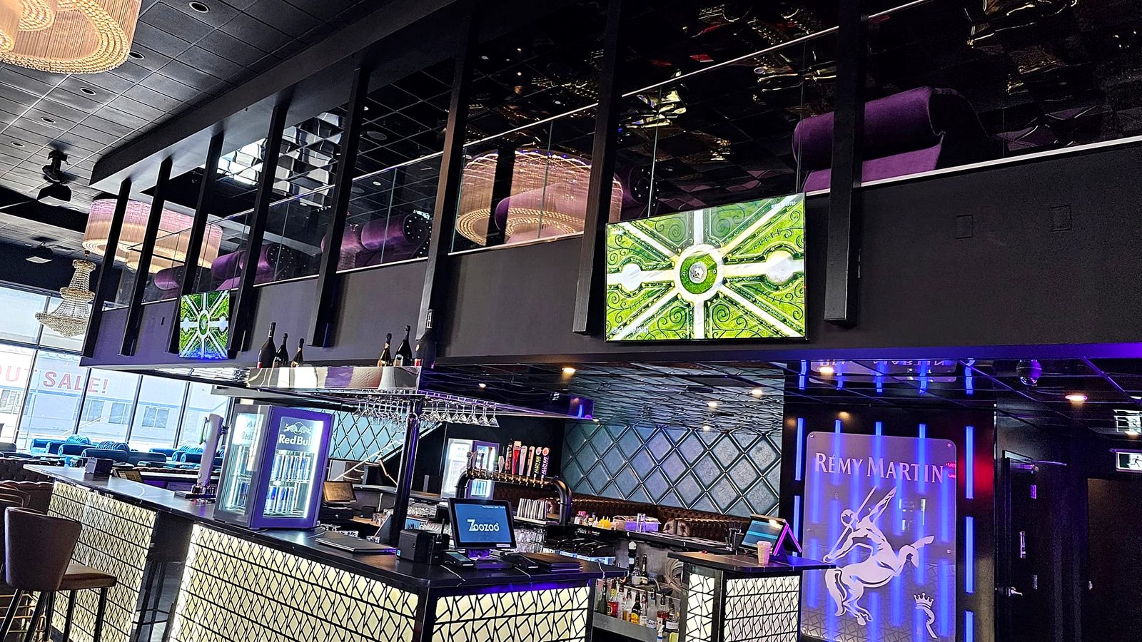 Nightclub bar AV installation Edmonton Alberta