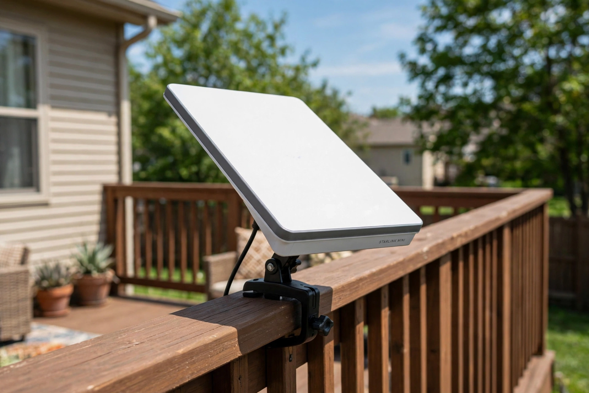 Starlink Mini dish installation Alberta - compact satellite internet