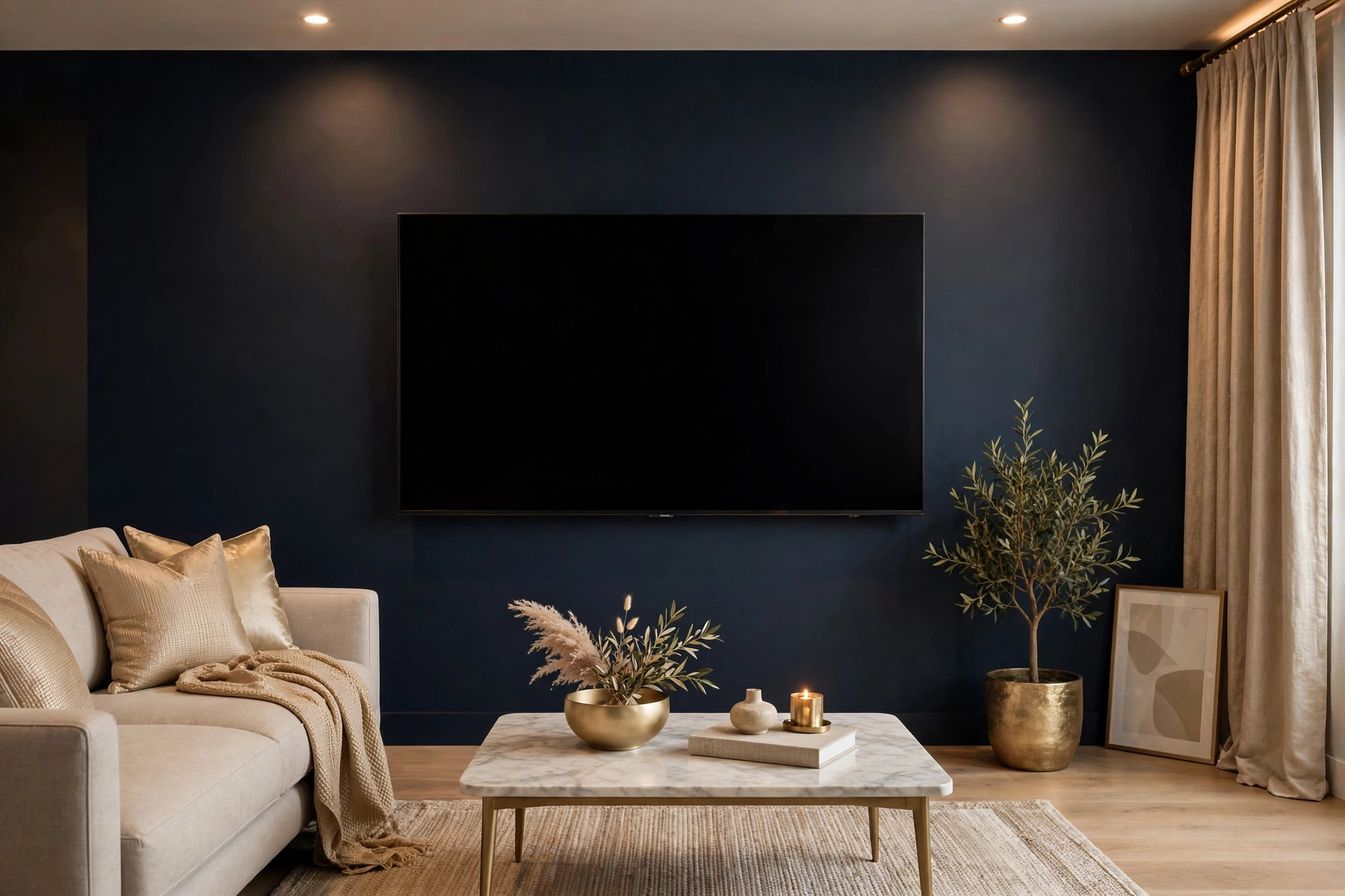 TV wall mounting Edmonton - flat mount with hidden wires