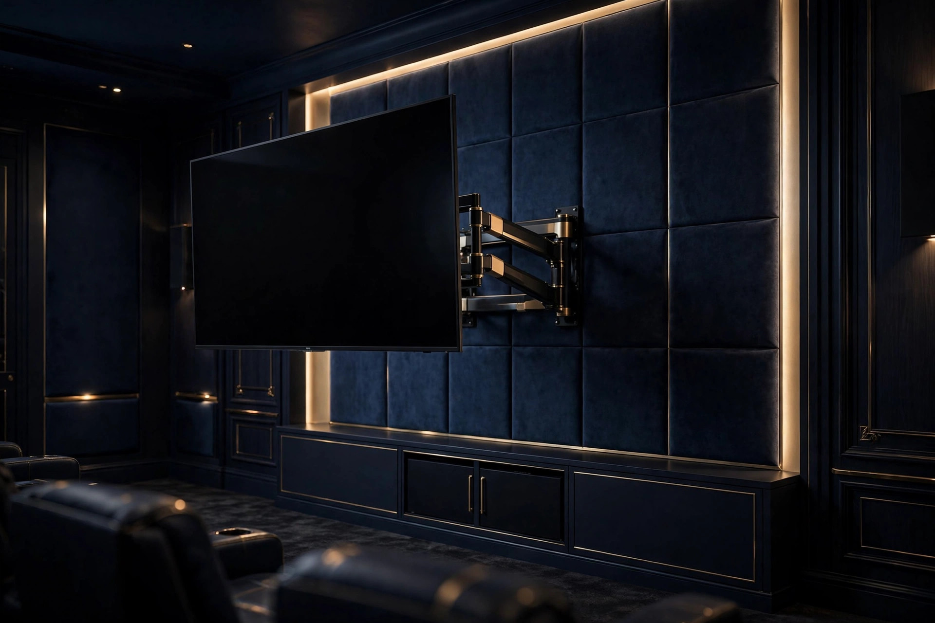 Motorized TV wall mount Fort Saskatchewan Alberta - home theatre